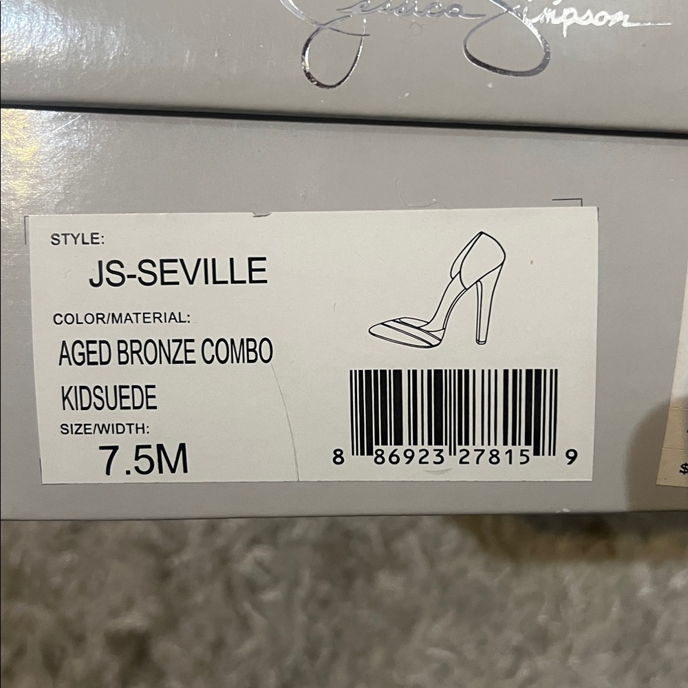 Jessica Simpson Seville D’Orsay Suede Pumps In Bronze - Picture 14 of 14